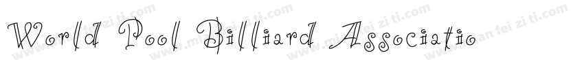 World Pool Billiard Association字体转换